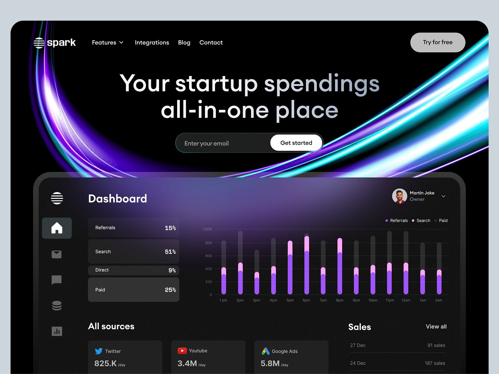 Saas Startup Website Landing Page In Webflow By Emilian For Designup On