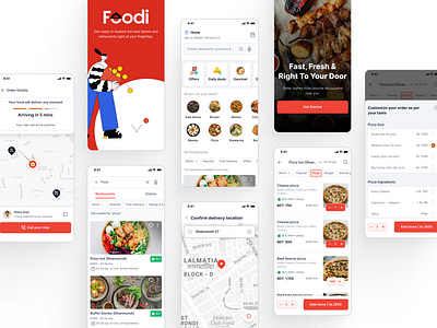 Food App UI/UX Case Study app appdesign apps branding deliveryapp design food fooddelivery fooddeliveryapp illustration interaction interface meal productdesign riderapp ui uidesign uiuxdesign userapp ux