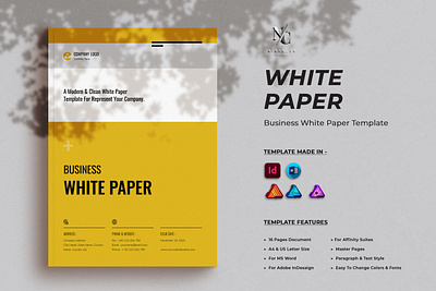 Business White Paper Template print ready