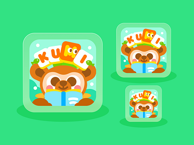 App Icon : Kumi - English Learning App app icon branding character icon illustration learning app logo mascot ui