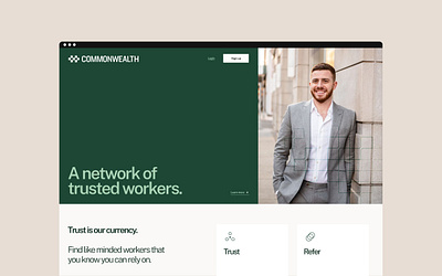 Commonwealth | Coming soon brand branding design hero identity illustration logo people professional typography ui wealth web work