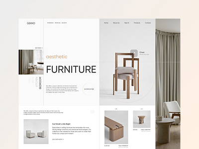 Website Design. Furniture Store aesthetic chair design e commerce furniture shop store ui web website