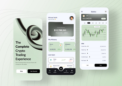 Crypto App analytics app ui branding cards design figma graphic design illustration logo ui