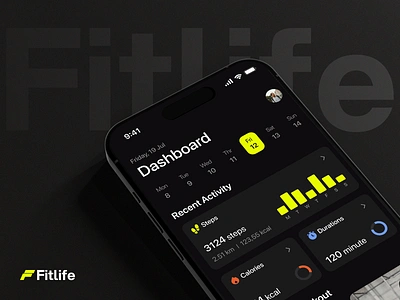 Fitlife - Fitness App app design diet fitness fitness app health interface mobile mobile app ui user interface ux wealnessapp workout