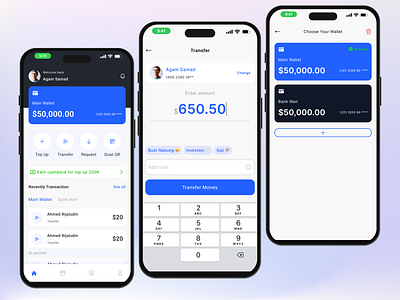 Fintech App - Easy Transfer Payment financial fintech money money app uiux