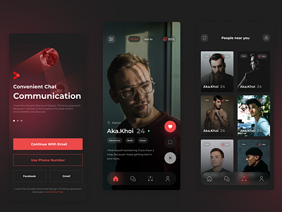 Dating Mobile App Design graphic design interaction design product design ui ux design