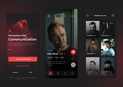 Dating Mobile App Design graphic design interaction design product design ui ux design