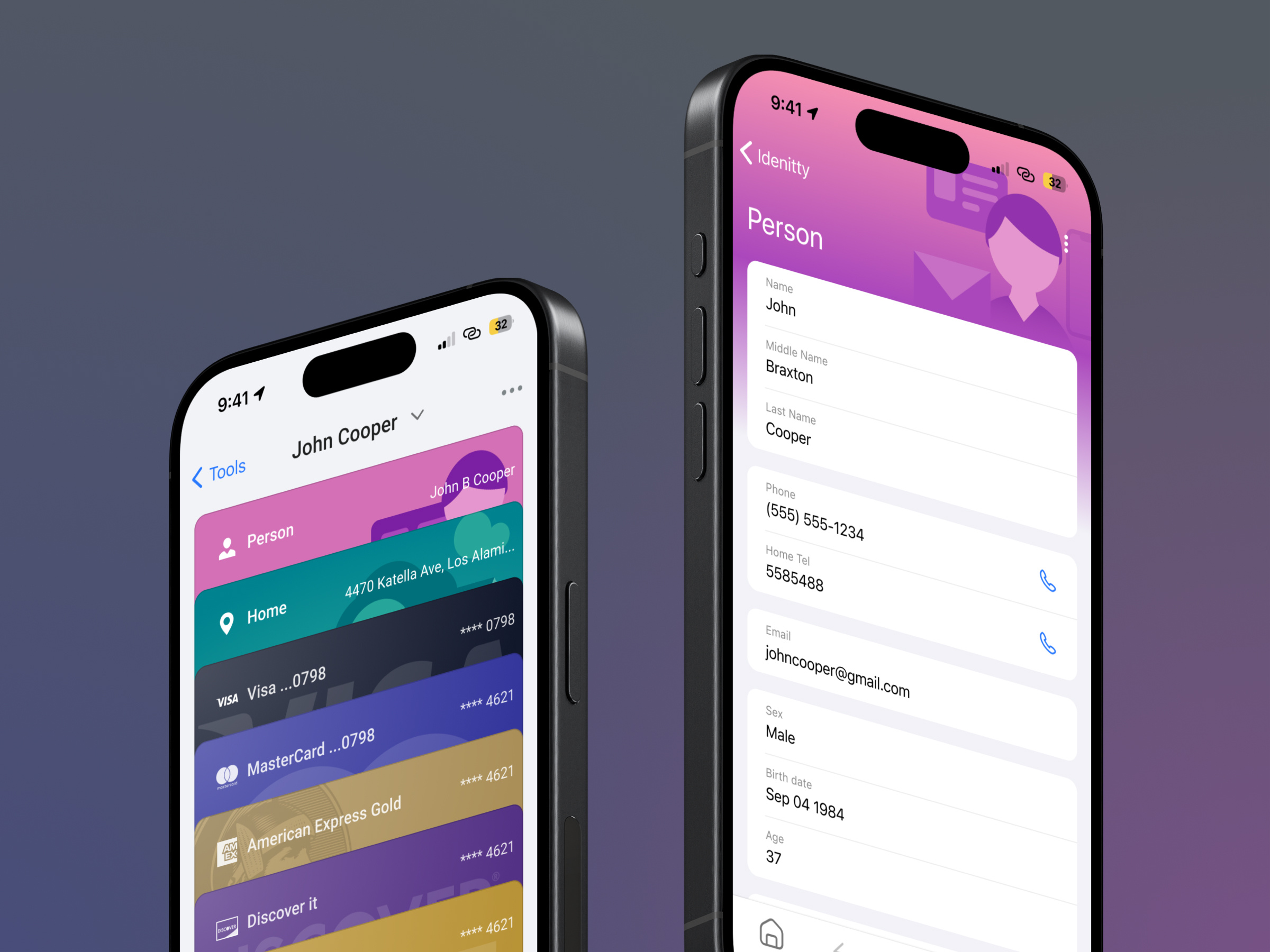 Example of Mobile App UX/UI Design (I Os, Android)