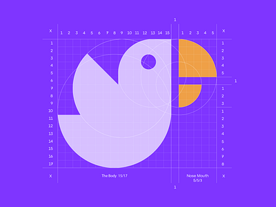 Parrot logo bird logo brand guideline brand identity branding color graphic design grid grid logo logo logos mark modern logo simple logo symbool