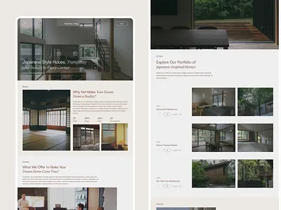 Kiyomizu Living - Architecture Landing Page architecture architecture agency architecture design clean company design home house japan landing page property studio ui uiux ux web web design website website design