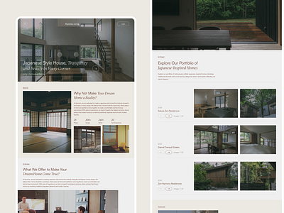 Kiyomizu Living - Architecture Landing Page architecture architecture agency architecture design clean company design home house japan landing page property studio ui uiux ux web web design website website design