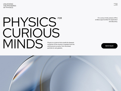 Physics Curious Minds 3d graphic design grey modern physic sciense tech ui