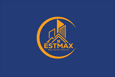 Estmax Real Estate Brocker Logo branding design graphic design illustration logo typography vector