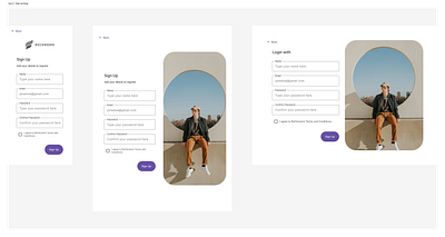 Day 2 - Sign Up Page app dailyui design exploration prototype ui ux