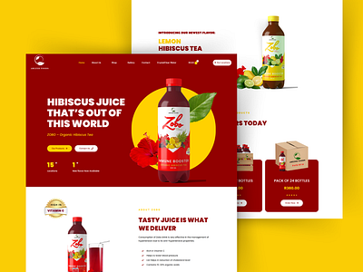 Zobo Hibiscus Juice Web Design | UI/UX Design branding figma graphic design hibiscus juice logo ui uiux visual identity web design website wordpress zobo