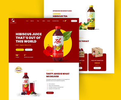 Zobo Hibiscus Juice Web Design | UI/UX Design branding figma graphic design hibiscus juice logo ui uiux visual identity web design website wordpress zobo