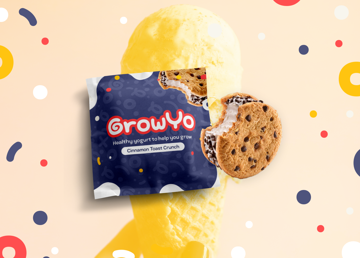 GrowYo Brand Identity & Packaging branding food icecream logo packaging