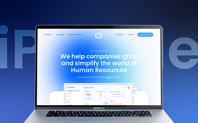 iPeople - Website Landing Page design graphic design human resources landing page ui webdesign