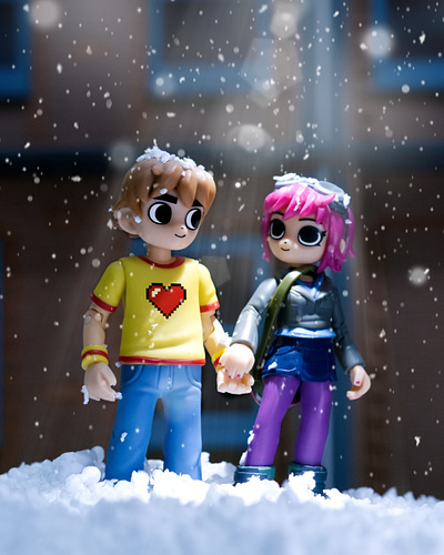 Aren't you cold, Scott? - I can only feel my warm heart, Ramona photography scott pilgrim toyphoto toyphotography vinyl toys