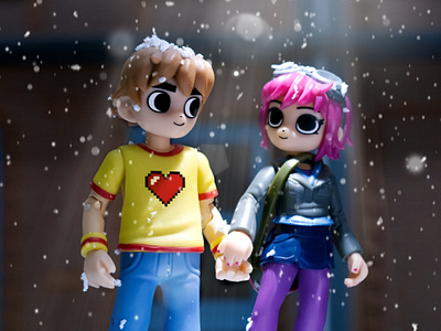 Aren't you cold, Scott? - I can only feel my warm heart, Ramona photography scott pilgrim toyphoto toyphotography vinyl toys