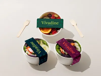 Vivadine Catering - Packaging branding catering design food graphic design logo pack packaging