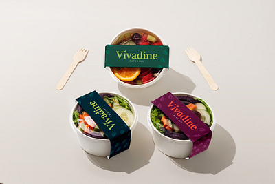 Vivadine Catering - Packaging branding catering design food graphic design logo pack packaging