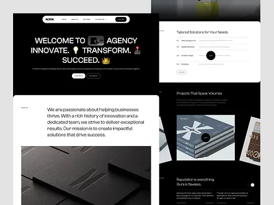 NORN - Agency Landing Page agency branding clean company design digital studio graphic design landing page logo minimalist portfolio simple studio ui uiux web web design website