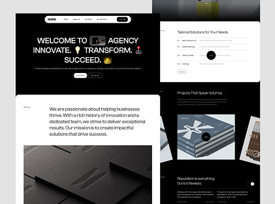 NORN - Agency Landing Page agency branding clean company design digital studio graphic design landing page logo minimalist portfolio simple studio ui uiux web web design website