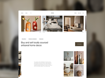 ARTISINAL - Concept branding design graphic design interface marketplace minimal ui web design