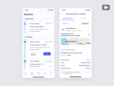 Zendenta - Bill Payment Process in Patient Mobile App app bill clinic dental dentist ehr emr hospital management medical records mobile mobile design patient payment product design saas saas design treatment ui ux