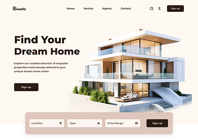 Find Your Dream Home - Landing Page branding logo ui