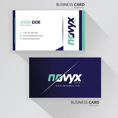 Novyx Tech Business Card Template branding business card graphic design logo