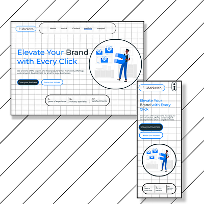 E-Marketer branding ui webdesign webflow