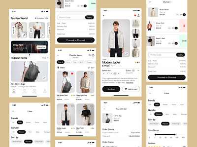 Fashion Store Mobile App app design cloth cloth app clothing app e commerce ecommerce fashion app fashion store jacket market marketplace mobile online shop online store style ui ux