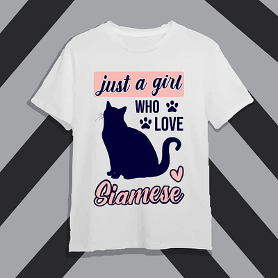 Just A Girl Who Love Siamese T-shirt Design cat cat tshirt girl tshirt love love tshirt pet pet tshirt sheilutee tshirt siamese siamese tshirt t shirt design thsirt design typography tshirt white tshirt