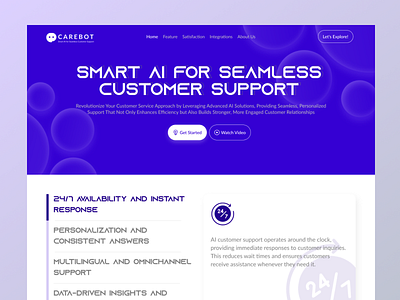 AI Base Smart Customer Support Helper ai base customer support ai bot ai support carebot clean customer support futuristic minimal smart ui ui ux design