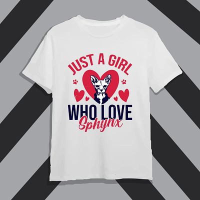 Just A Girl Who Love Sohynx t-shirt Design cat tshirt design event event tshirt girl tshirt graphic design hridaydas99 illustration pet tshirt trending tshirt tshirt tshirt design typography typography tshirt