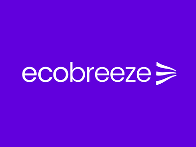 Ecobreeze brand identity branding creative design emblem flat design geometric graphic design icon lettering logo logo design logotype minimal minimalist modern monogram negative space symbol typography