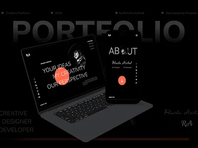 RIMSHA Portfolio adobe xd app design figma personal website portfolio ui ux web design wordpress