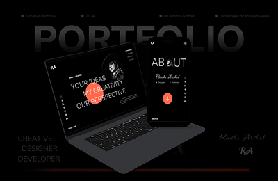 RIMSHA Portfolio adobe xd app design figma personal website portfolio ui ux web design wordpress