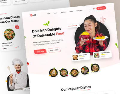 Restaurant landing page Design graphic design landing page logo modern design restaurant landing page ui ui design