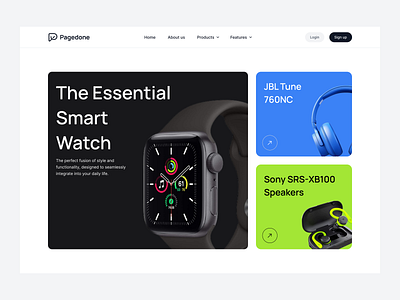Product hero section ecommerce hero section homepage design modern ui design