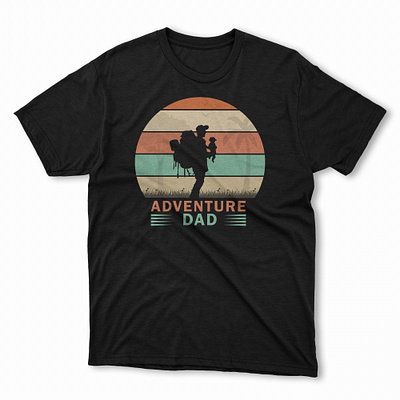 DESIGN OF THE ADVENTURE DAD T-SHIRT adventure tshirt cat tshirt dad tshirt design fathers day girl tshirt graphic design hridaydas99 illustration love tshirt pet tshirt popular retro tshirt trendy tshirt tshirt design typography