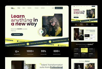 Educational Website Landing Page Design design educational website figma landing page product design ui uiux ux