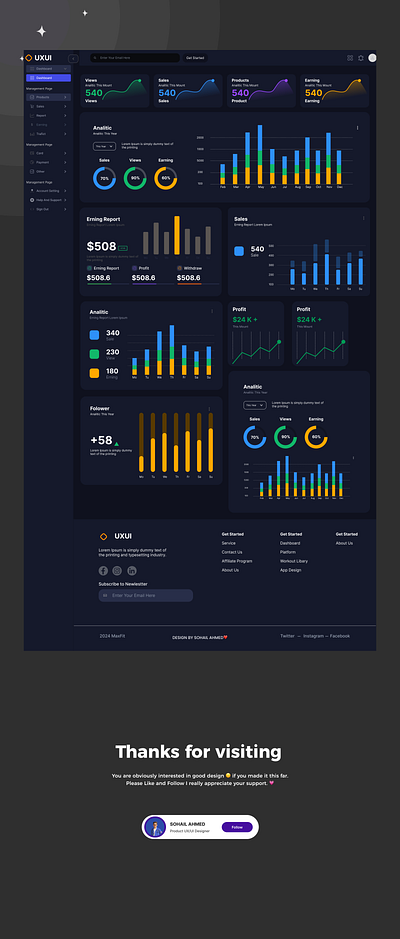 Dashboard Design adminpanel analytics appdesign creative dashboarddesign datadashboard datavisualization designinspiration interactivedesign interfacedesign modernui prototyping responsivedesign trendydesign ui userinterface ux visualdesign webapp wireframe