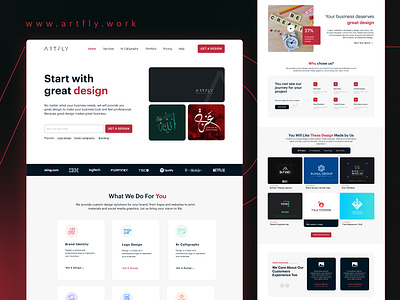 Design agency website | Artfly.work arfly website design design agency design agency website design ui ui uiux ux website for design agency