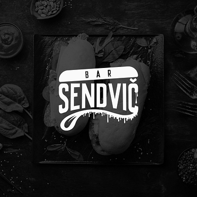 Logo Design for SENDVIČ BAR 3d animation branding fastford food fyp graphic design job logo monogram motion graphics us viral