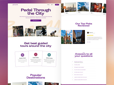 City on bike/ Home page branding design graphic design ui ux website