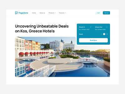 Accommodation businesses Hero section full size image image ui design web design website hero