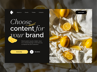 🍋 E-commerce Website for your business | Hyperactive brand branding color concept creative design e commerce graphic design homepage hyperactive landing page lemon product design ui uidesign ux web web design website yellow